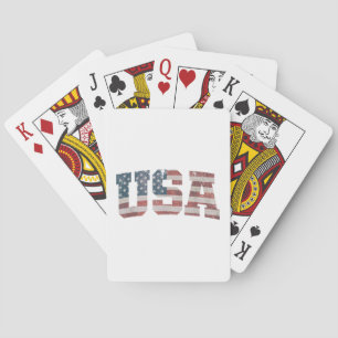 Amerikaanse vlagpatriotticus op 4 juli Amerika Pokerkaarten
