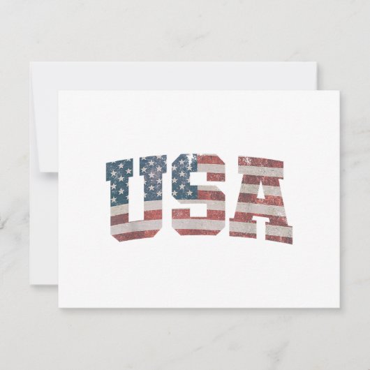 Amerikaanse vlagpatriotticus op 4 juli Amerika Save The Date (Voorkant)