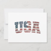 Amerikaanse vlagpatriotticus op 4 juli Amerika Save The Date (Achterkant)
