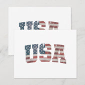 Amerikaanse vlagpatriotticus op 4 juli Amerika Save The Date (Voorkant / Achterkant)