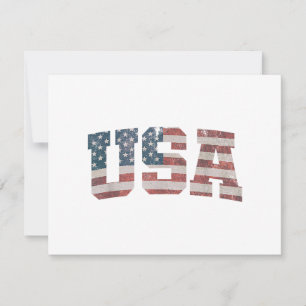 Amerikaanse vlagpatriotticus op 4 juli Amerika Save The Date