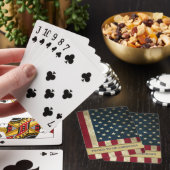 -Amerikaanse vlagpatriottisch gepersonaliseerd Pokerkaarten (Insitu)