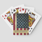 -Amerikaanse vlagpatriottisch gepersonaliseerd Pokerkaarten (Achterkant)