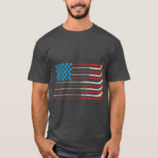 Amerikaanse vlagPatriottisch op 4 juli hakkey T-shirt