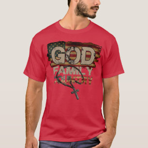 Amerikaanse vlagpatriottische Christelijke Mannen T-shirt