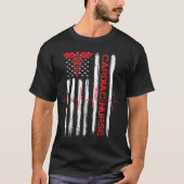 Amerikaanse vlagpatriottische hartverpleegkundige  t-shirt (Voorkant)