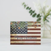  Amerikaanse vlagpatriottische kerst Briefkaart (Staand voorkant)