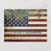  Amerikaanse vlagpatriottische kerst Briefkaart (Voorkant)