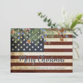 -Amerikaanse vlagpatriottische kerst Feestdagenkaart (Staand voorkant)