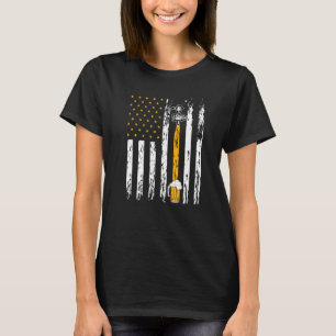 Amerikaanse vlagpatriottische kraft met druppel t-shirt
