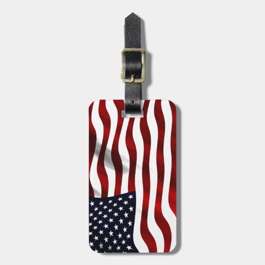 Amerikaanse vlagpatriottische onafhankelijkheidsda bagagelabel (Voorkant verticaal)