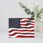 Amerikaanse vlagpatriottische onafhankelijkheidsda briefkaart (Staand voorkant)