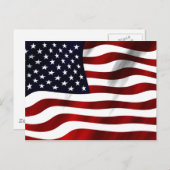 Amerikaanse vlagpatriottische onafhankelijkheidsda briefkaart (Voorkant / Achterkant)