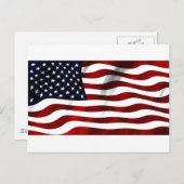Amerikaanse vlagpatriottische onafhankelijkheidsda briefkaart (Voorkant / Achterkant)
