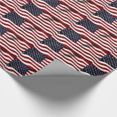 Amerikaanse vlagpatriottische onafhankelijkheidsda cadeaupapier (Hoek)