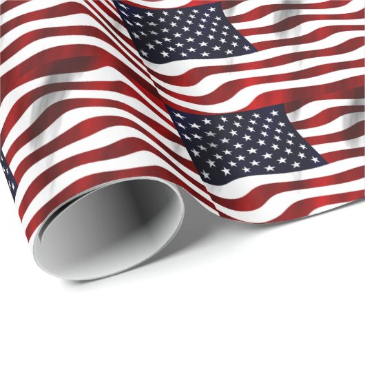 Amerikaanse vlagpatriottische onafhankelijkheidsda cadeaupapier (Rol Hoek)