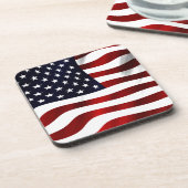 Amerikaanse vlagpatriottische onafhankelijkheidsda drankjes onderzetter (Linkerzijde)