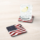 Amerikaanse vlagpatriottische onafhankelijkheidsda drankjes onderzetter (Rechterzijde)