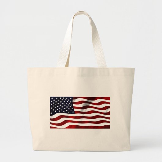Amerikaanse vlagpatriottische onafhankelijkheidsda grote tote bag (Voorkant)