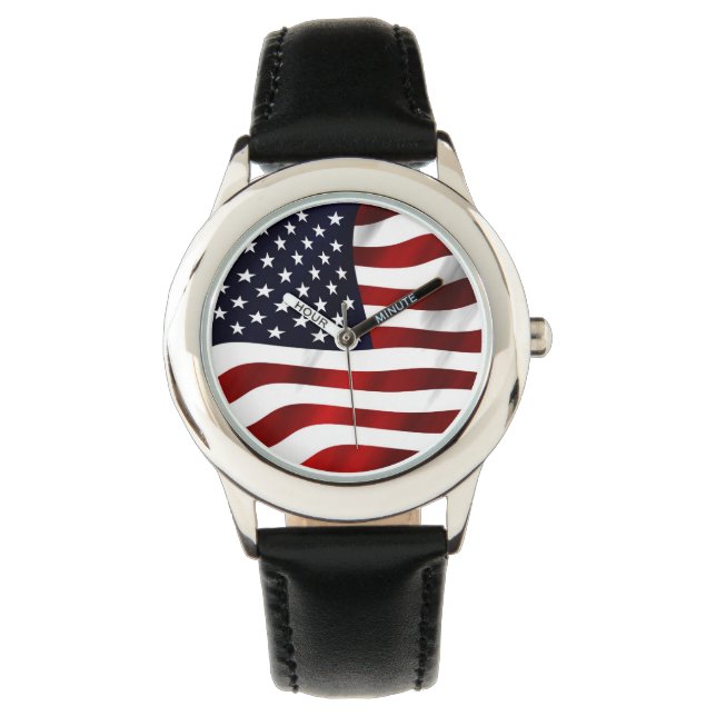 Amerikaanse vlagpatriottische onafhankelijkheidsda horloge (Voorkant)