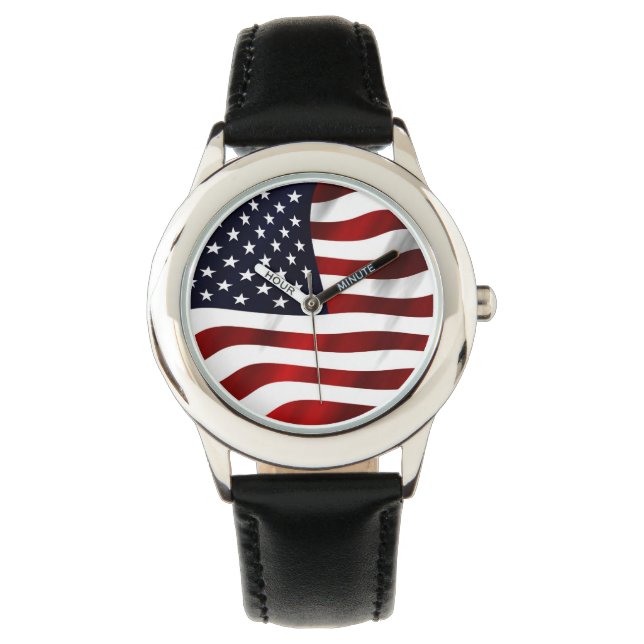 Amerikaanse vlagpatriottische onafhankelijkheidsda horloge (Voorkant)