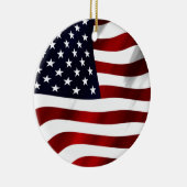 Amerikaanse vlagpatriottische onafhankelijkheidsda keramisch ornament (Rechts)