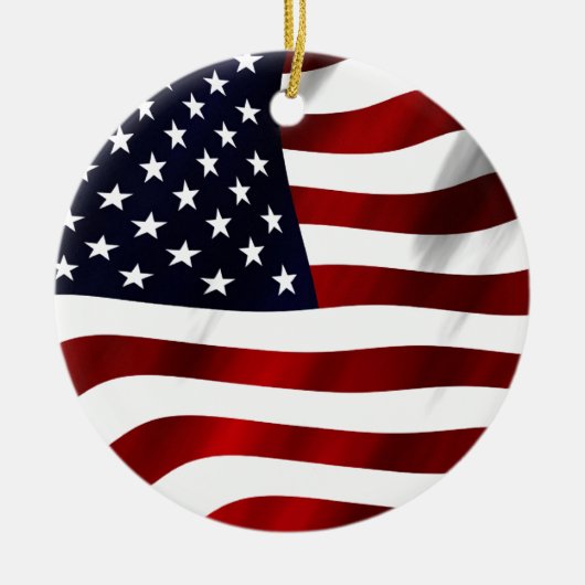 Amerikaanse vlagpatriottische onafhankelijkheidsda keramisch ornament (Voorkant)
