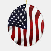 Amerikaanse vlagpatriottische onafhankelijkheidsda keramisch ornament (Links)