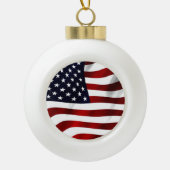 Amerikaanse vlagpatriottische onafhankelijkheidsda keramische bal ornament (Voorkant)