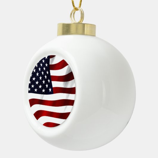 Amerikaanse vlagpatriottische onafhankelijkheidsda keramische bal ornament (Rechts)