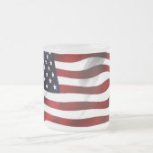 Amerikaanse vlagpatriottische onafhankelijkheidsda matglas koffiemok (Center)