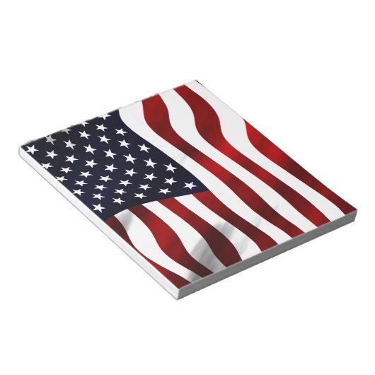 Amerikaanse vlagpatriottische onafhankelijkheidsda notitieblok (Schuin)