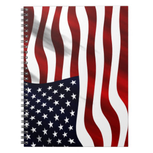 Amerikaanse vlagpatriottische onafhankelijkheidsda notitieboek
