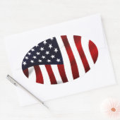 Amerikaanse vlagpatriottische onafhankelijkheidsda ovale sticker (Envelop)