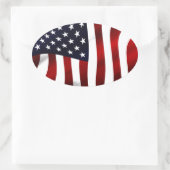 Amerikaanse vlagpatriottische onafhankelijkheidsda ovale sticker (Tas)
