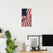 Amerikaanse vlagpatriottische onafhankelijkheidsda poster (Thuiskantoor)