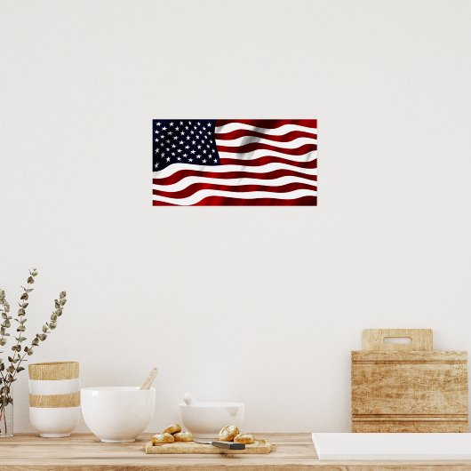 Amerikaanse vlagpatriottische onafhankelijkheidsda poster (Keuken)