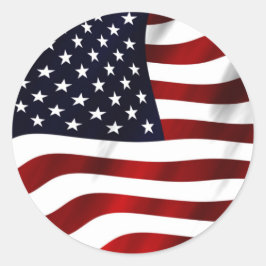 Amerikaanse vlagpatriottische onafhankelijkheidsda ronde sticker