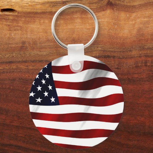 Amerikaanse vlagpatriottische onafhankelijkheidsda sleutelhanger (Achterkant)