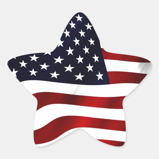 Amerikaanse vlagpatriottische onafhankelijkheidsda ster sticker (Voorkant)