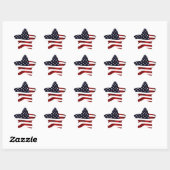 Amerikaanse vlagpatriottische onafhankelijkheidsda ster sticker (Vel)