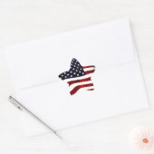 Amerikaanse vlagpatriottische onafhankelijkheidsda ster sticker (Envelop)