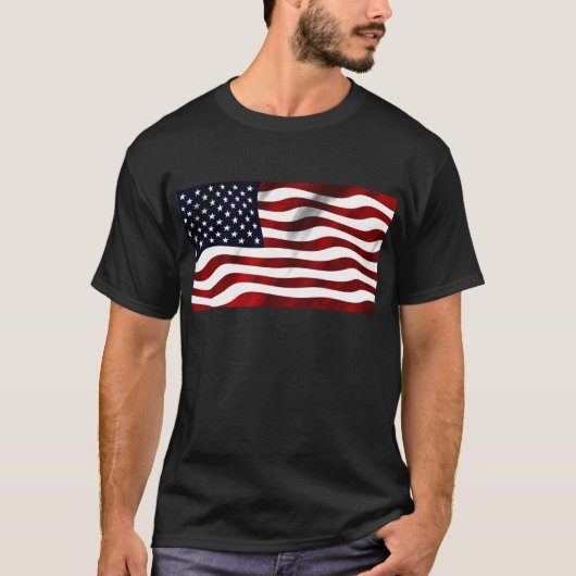 Amerikaanse vlagpatriottische onafhankelijkheidsda t-shirt (Voorkant)