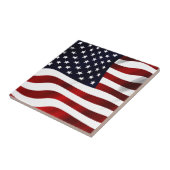 Amerikaanse vlagpatriottische onafhankelijkheidsda tegeltje (Zijkant)