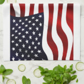 Amerikaanse vlagpatriottische onafhankelijkheidsda theedoek (Gevouwen)