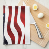 Amerikaanse vlagpatriottische onafhankelijkheidsda theedoek (Quarter Fold)