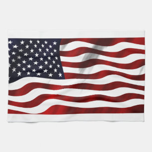 Amerikaanse vlagpatriottische onafhankelijkheidsda theedoek