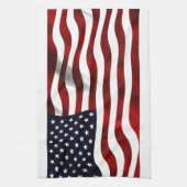 Amerikaanse vlagpatriottische onafhankelijkheidsda theedoek (Verticaal)
