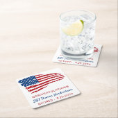 Amerikaanse vlagpatriottische partij bij de milita kartonnen onderzetters (Insitu)