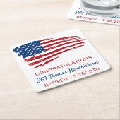 Amerikaanse vlagpatriottische partij bij de milita kartonnen onderzetters (Schuin)